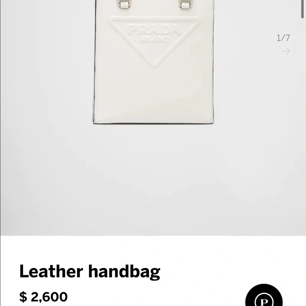 Prada white leather handbag authentic - Picture 7 of 10